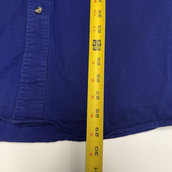 Express Rider Aztec Western Shirt Mens XL 26x29 Blue Embroidered Long Sleeve - Picture 12 of 14